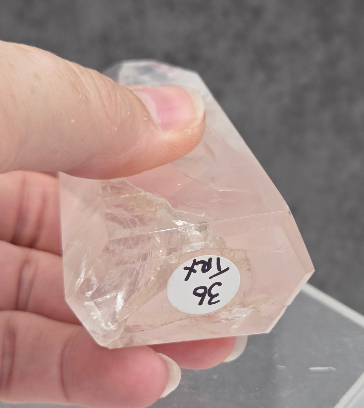 Girasol Rose Quartz tower