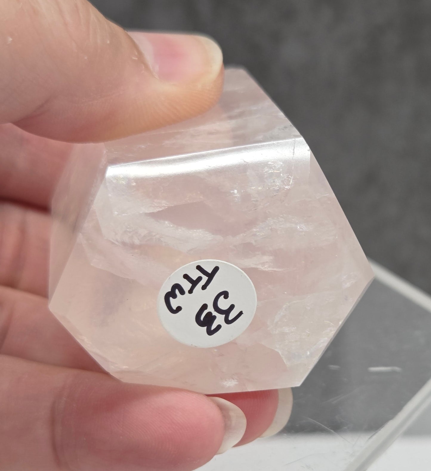 Girasol Rose Quartz tower
