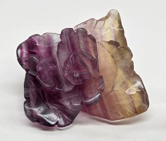 Fluorite Rose carving