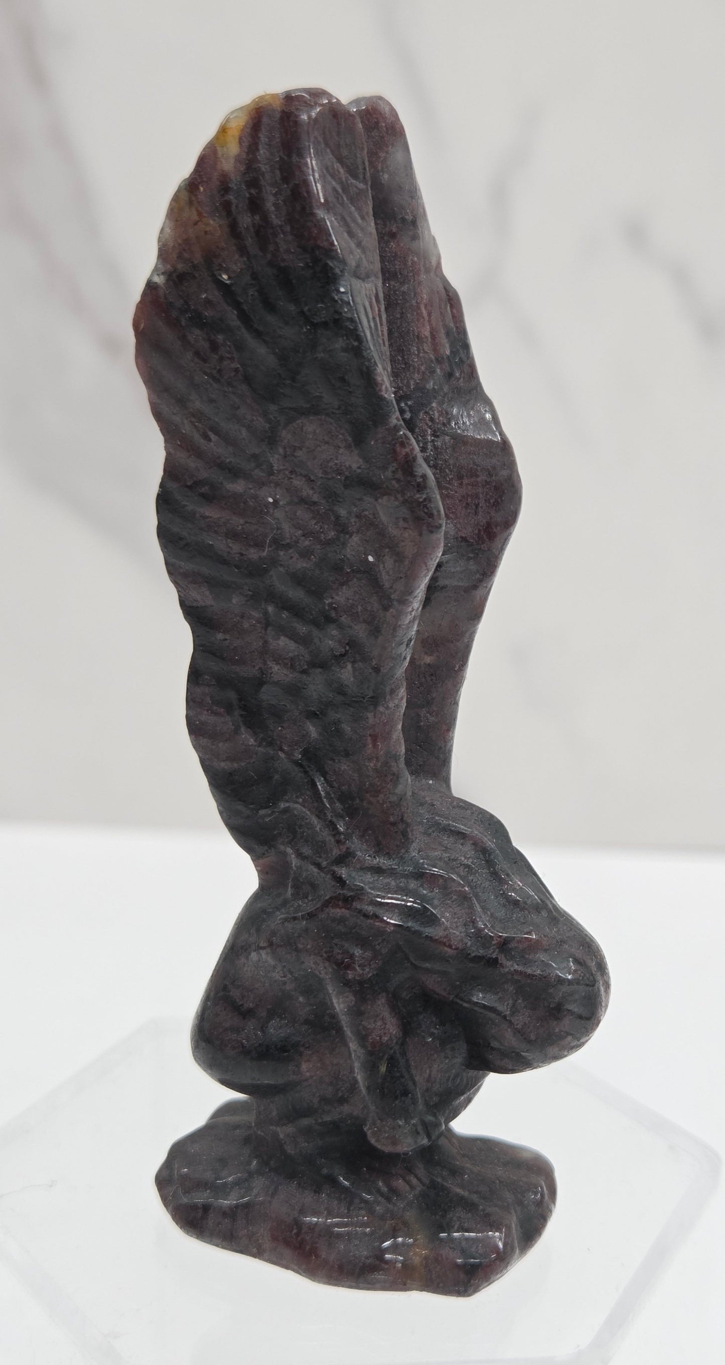 Crying angel carvings