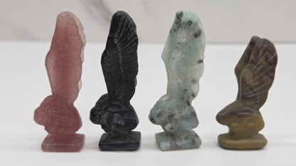 Crying angel carvings