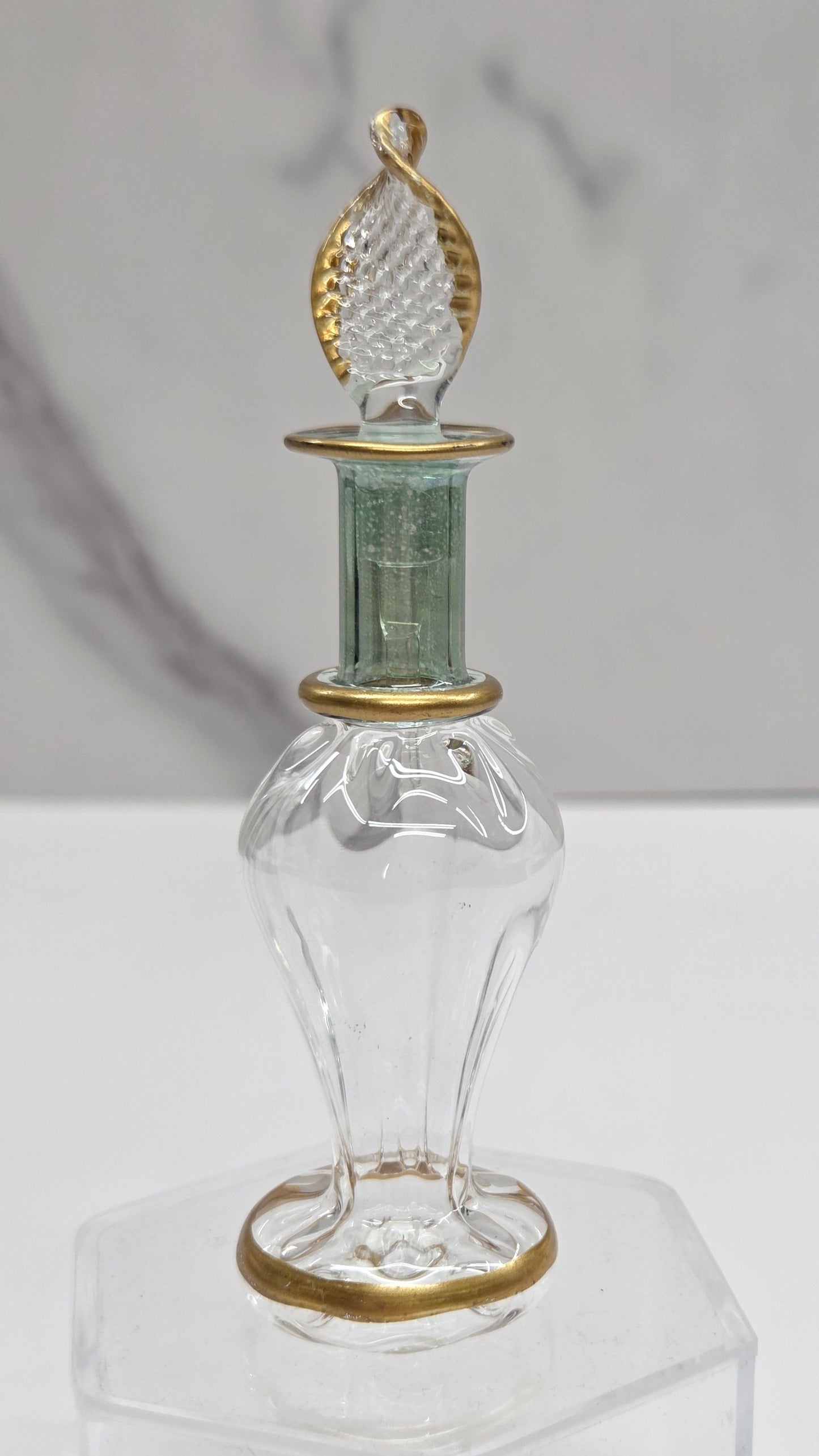 Egpytian blown glass perfume bottle