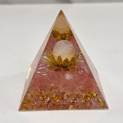 Resin pyramid w/ crystal chips
