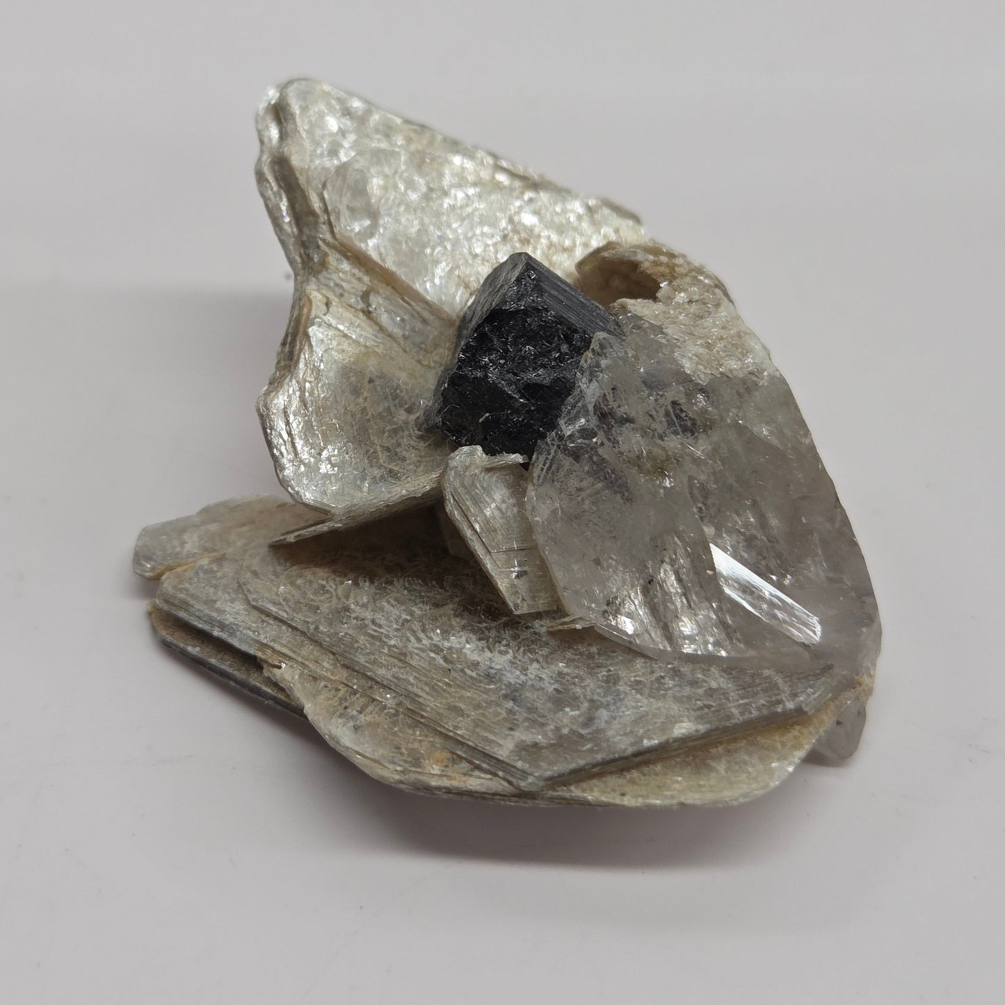 Mica w/ tourmaline specimen