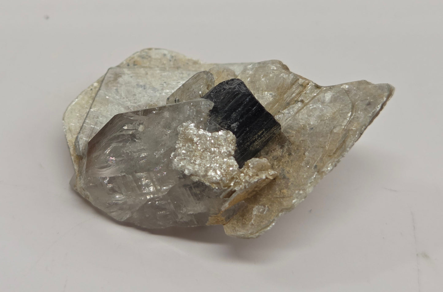Mica w/ tourmaline specimen