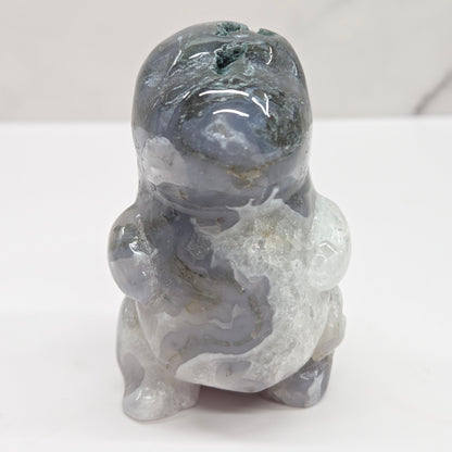 Chubby belly dino - Moss Agate (medium)