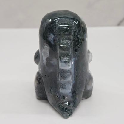 Chubby belly dino - Moss Agate (medium)