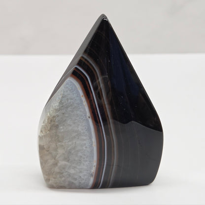 Black Agate teardrop flame