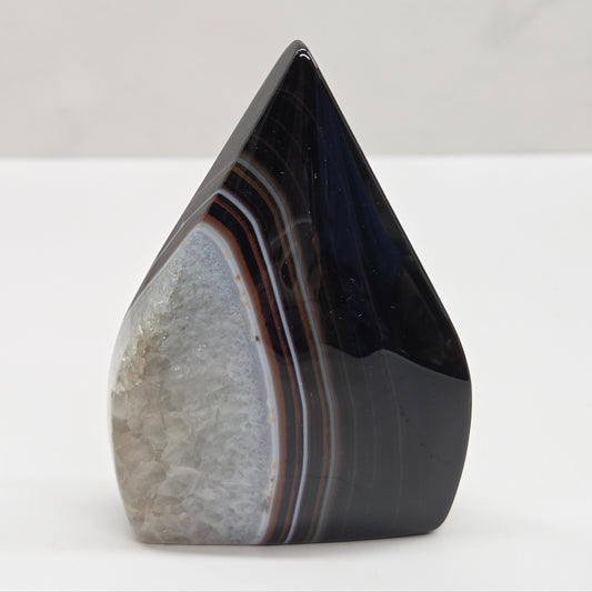 Black Agate teardrop flame