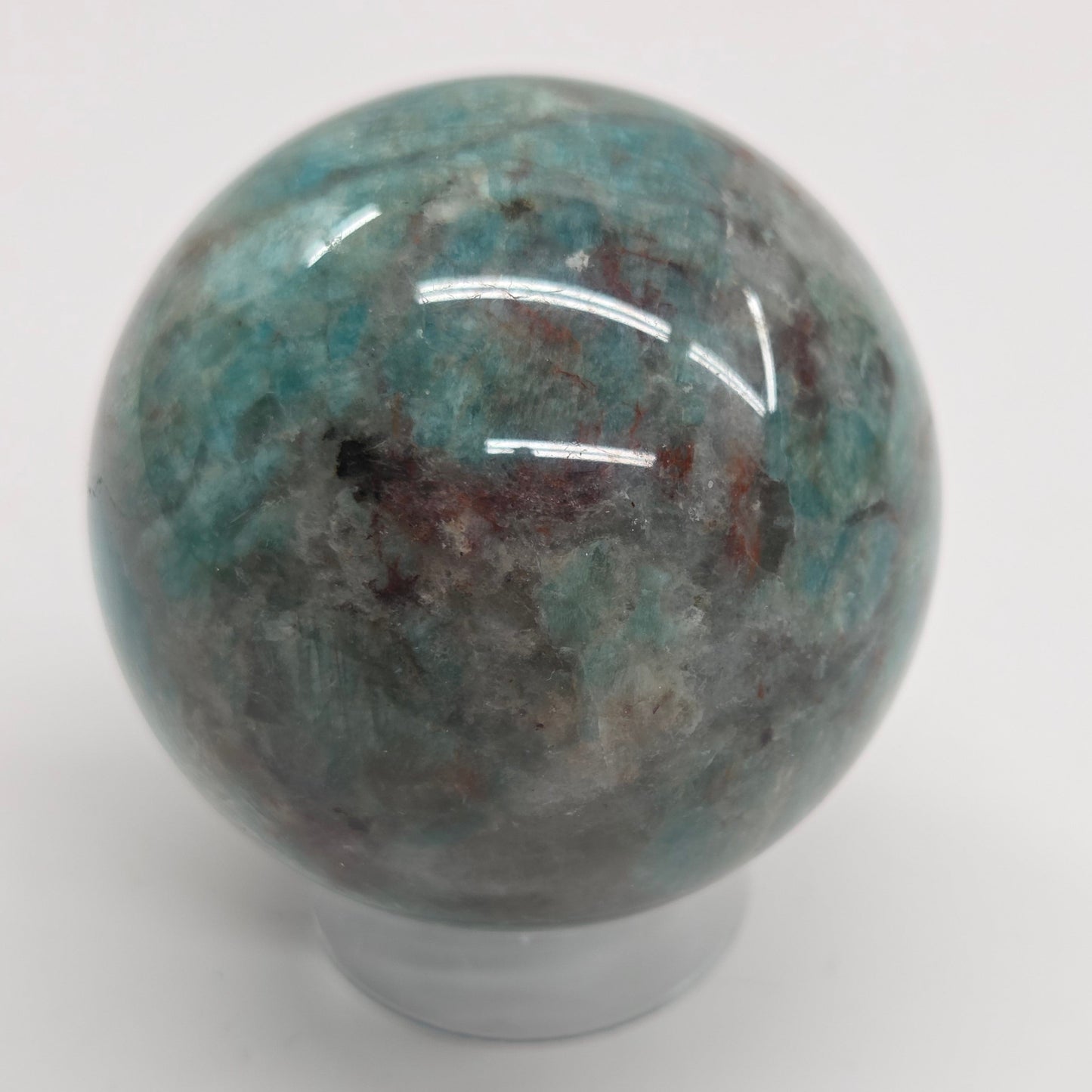 Amazonite w/ smoky Quartz sphere