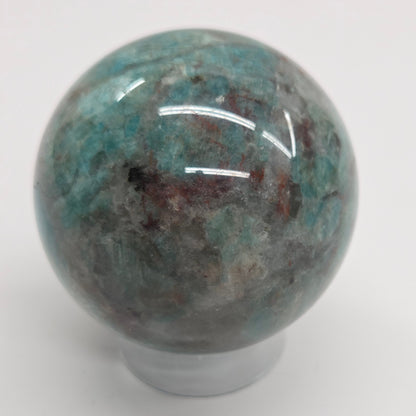 Amazonite w/ smoky Quartz sphere