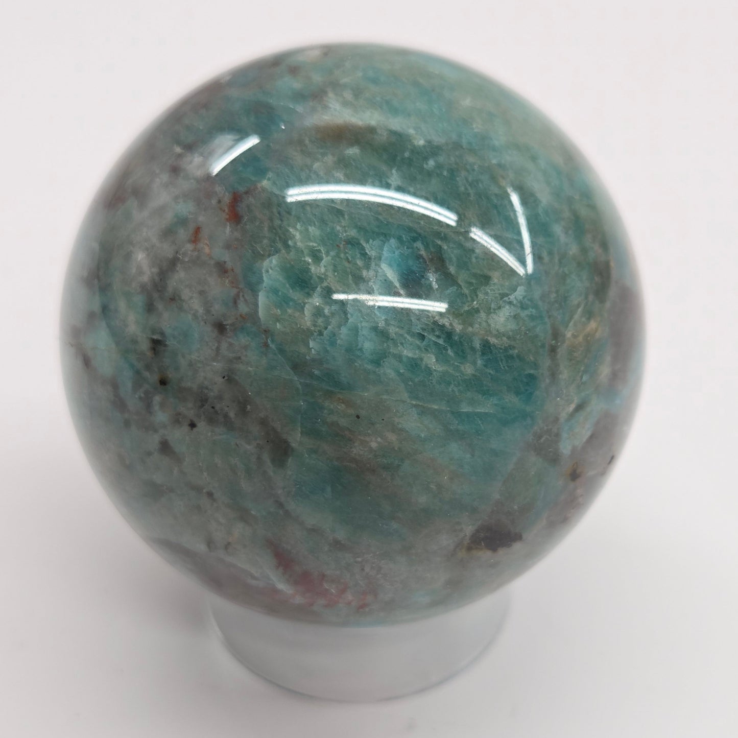 Amazonite w/ smoky Quartz sphere
