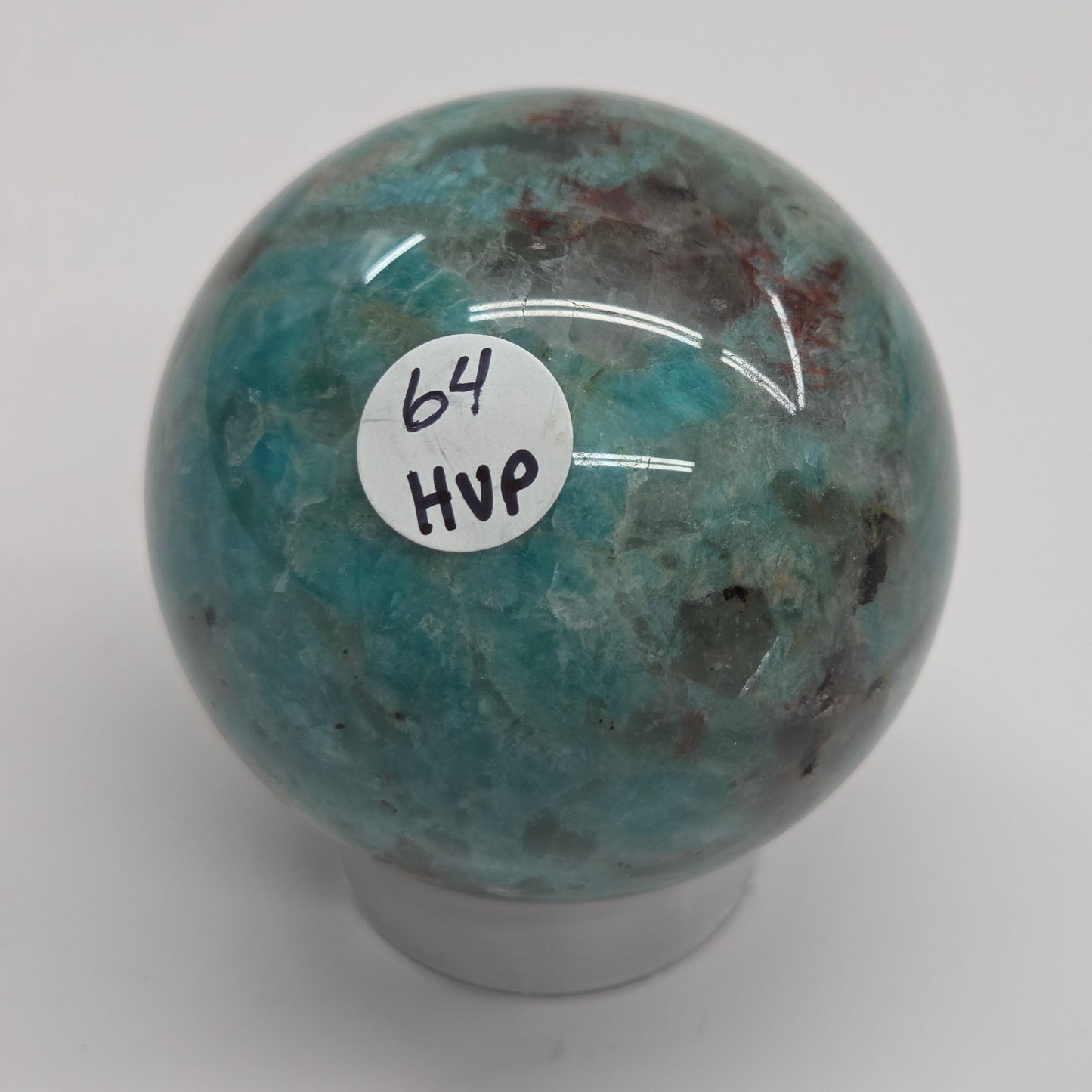 Amazonite w/ smoky Quartz sphere