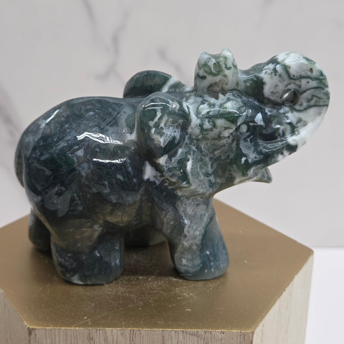 Elephant - Moss Agate (L)