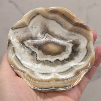 Calcite trinket bowl