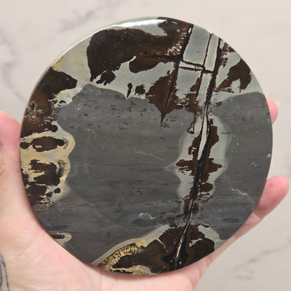 Picture Jasper large round/trivet