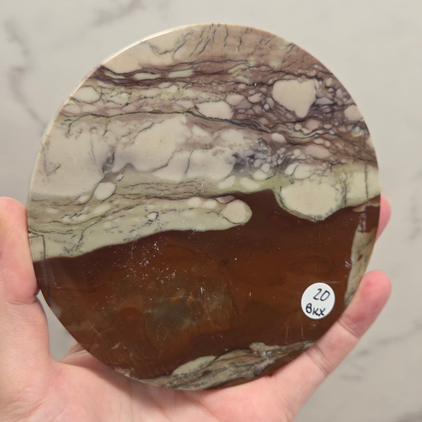 Picture Jasper large round/trivet