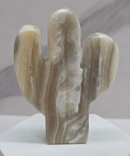 Banded Calcite Cactus carving
