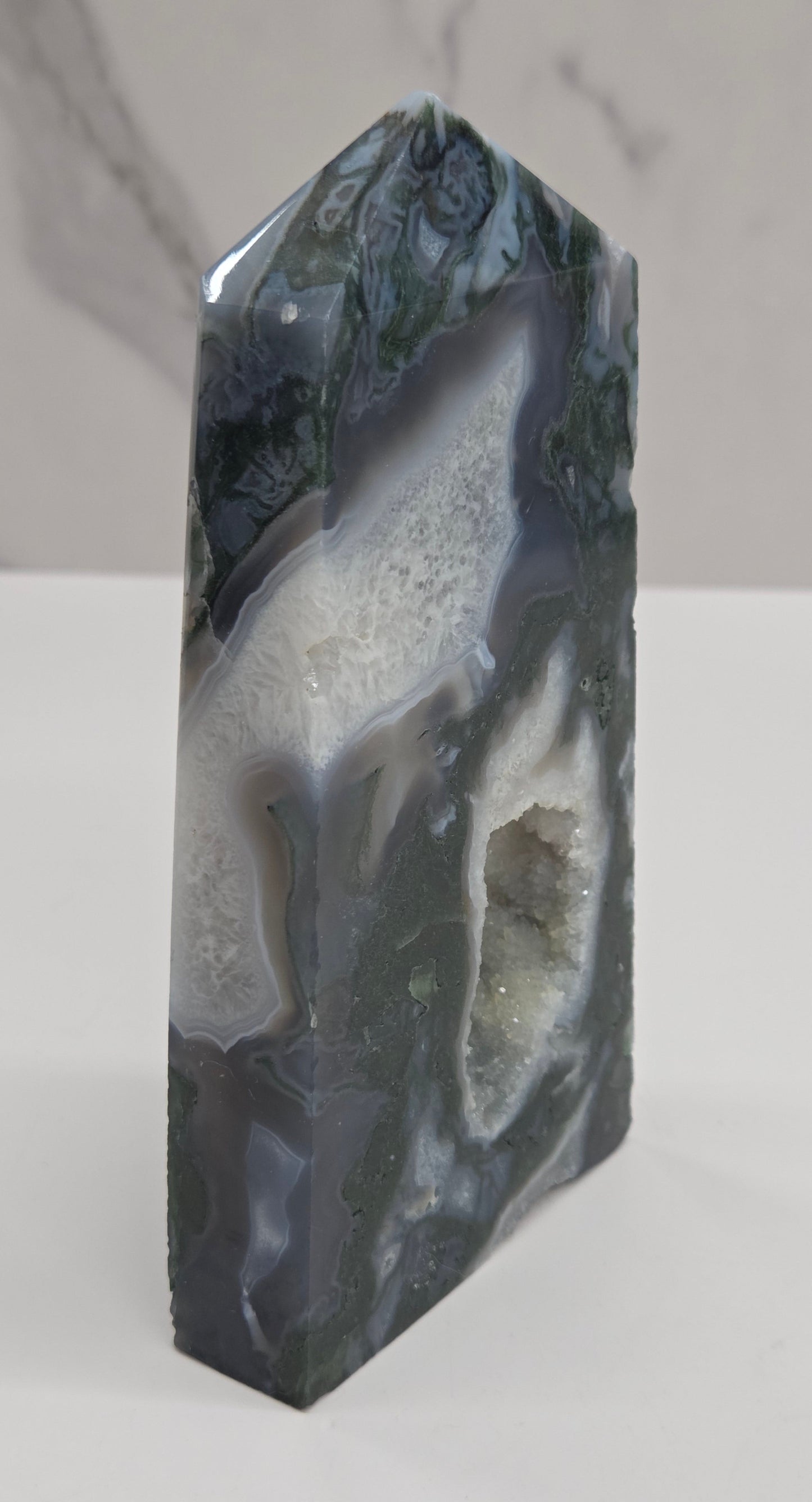 Moss Agate statement tower