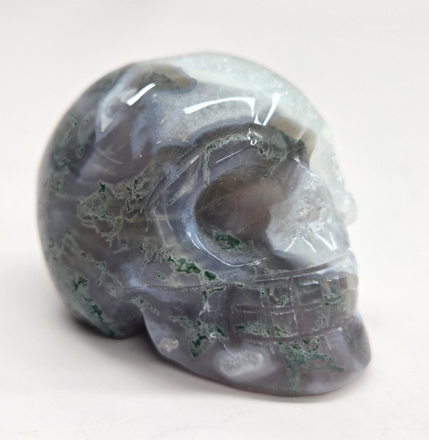 Skull small/medium - Moss Agate
