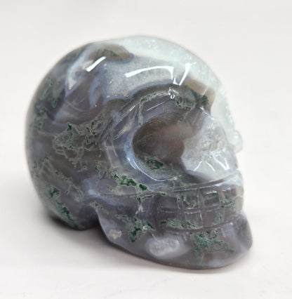 Skull small/medium - Moss Agate