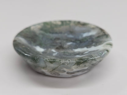 Moss Agate bowl/sphere holder (S)