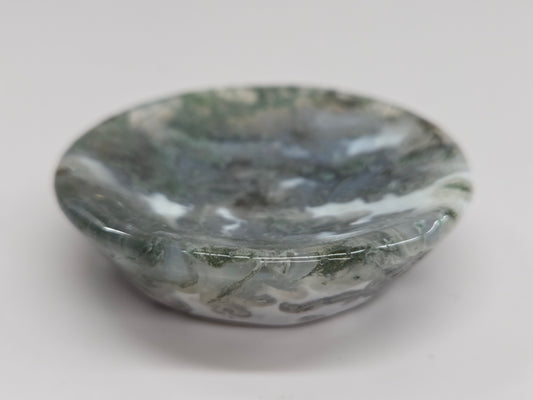 Moss Agate bowl/sphere holder (S)