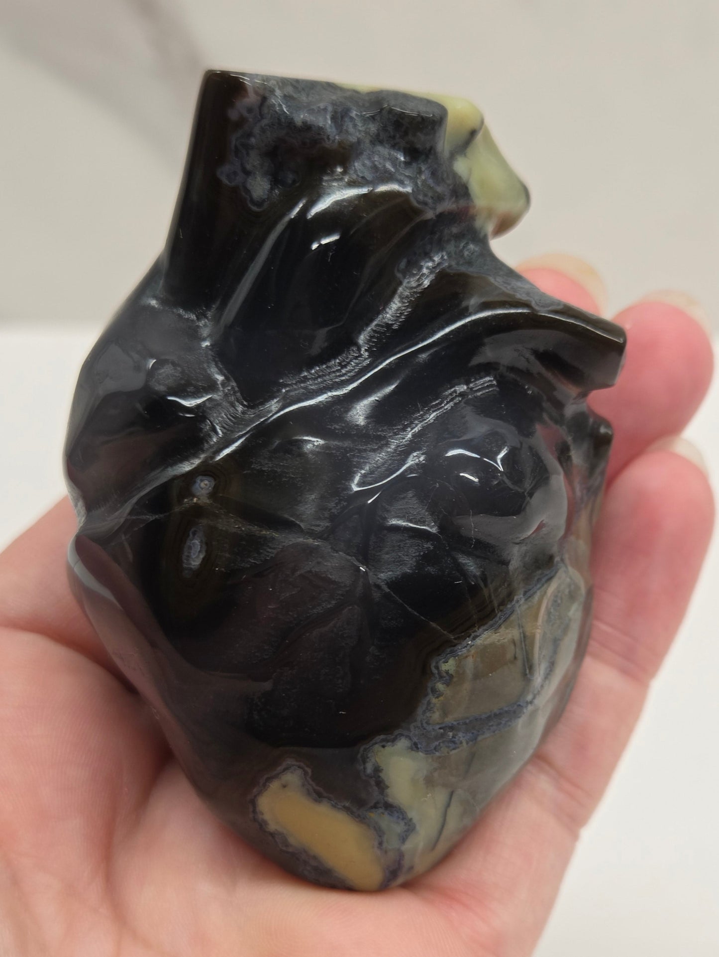 Volcano Agate heart