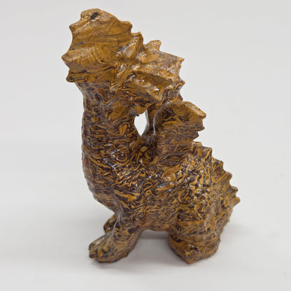 Dragon side sitting carving (M)