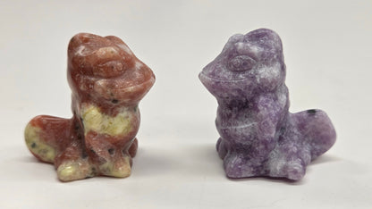 "Pascal" Chameleon carvings