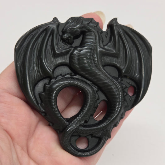 Obsidian Dragon carving