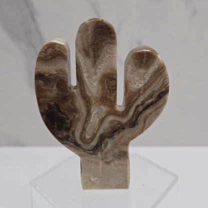 Banded Calcite Cactus carving