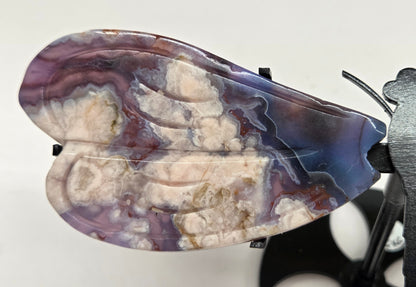Wings - Blue Flower Agate dragonfly