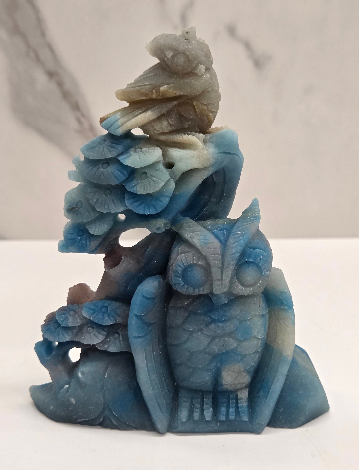 Trolleite owl carving (L)