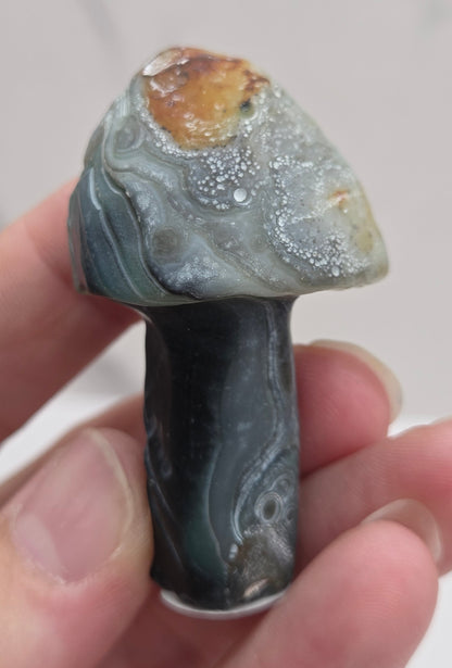Gobi Agate mushroom carvings