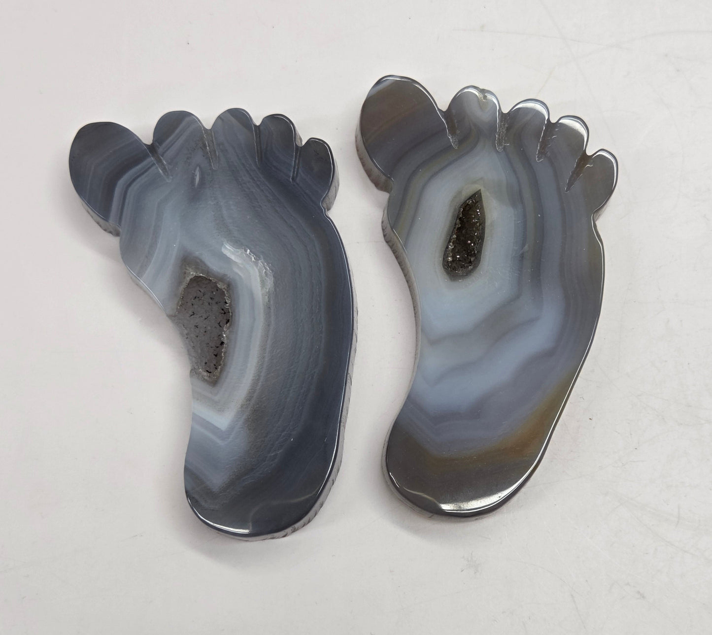 Drusy Agate foot carvings