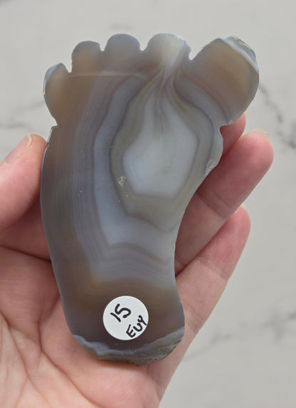Drusy Agate foot carvings