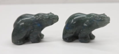 Bear carving - Labradorite (small)