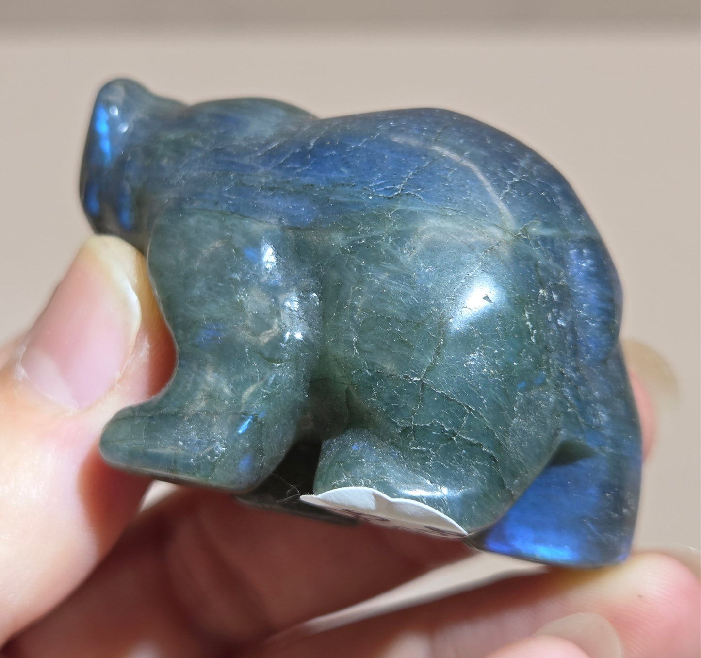 Bear carving - Labradorite (small)