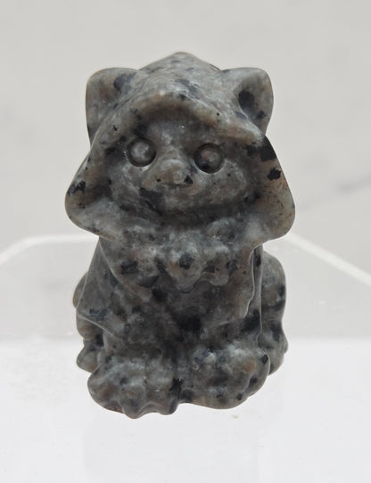Hooded cat/kitty carving