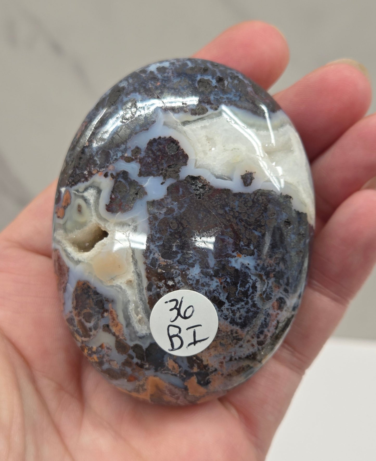 Palm - Pink Brecciated Jasper