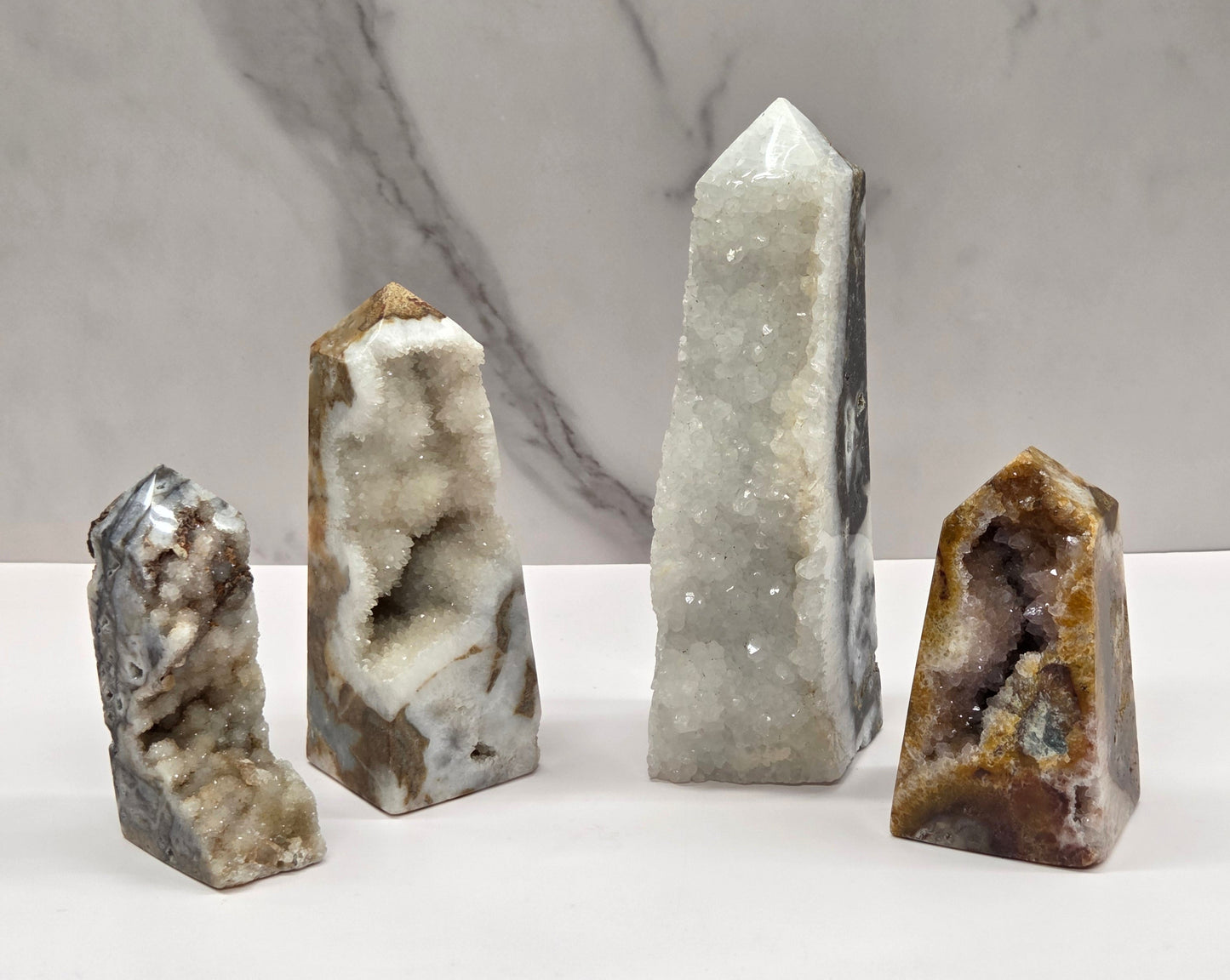 Drusy Quartz tower