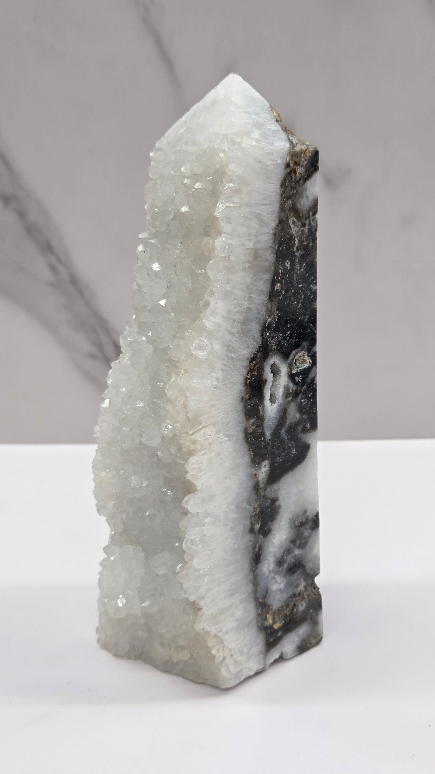 Drusy Quartz tower