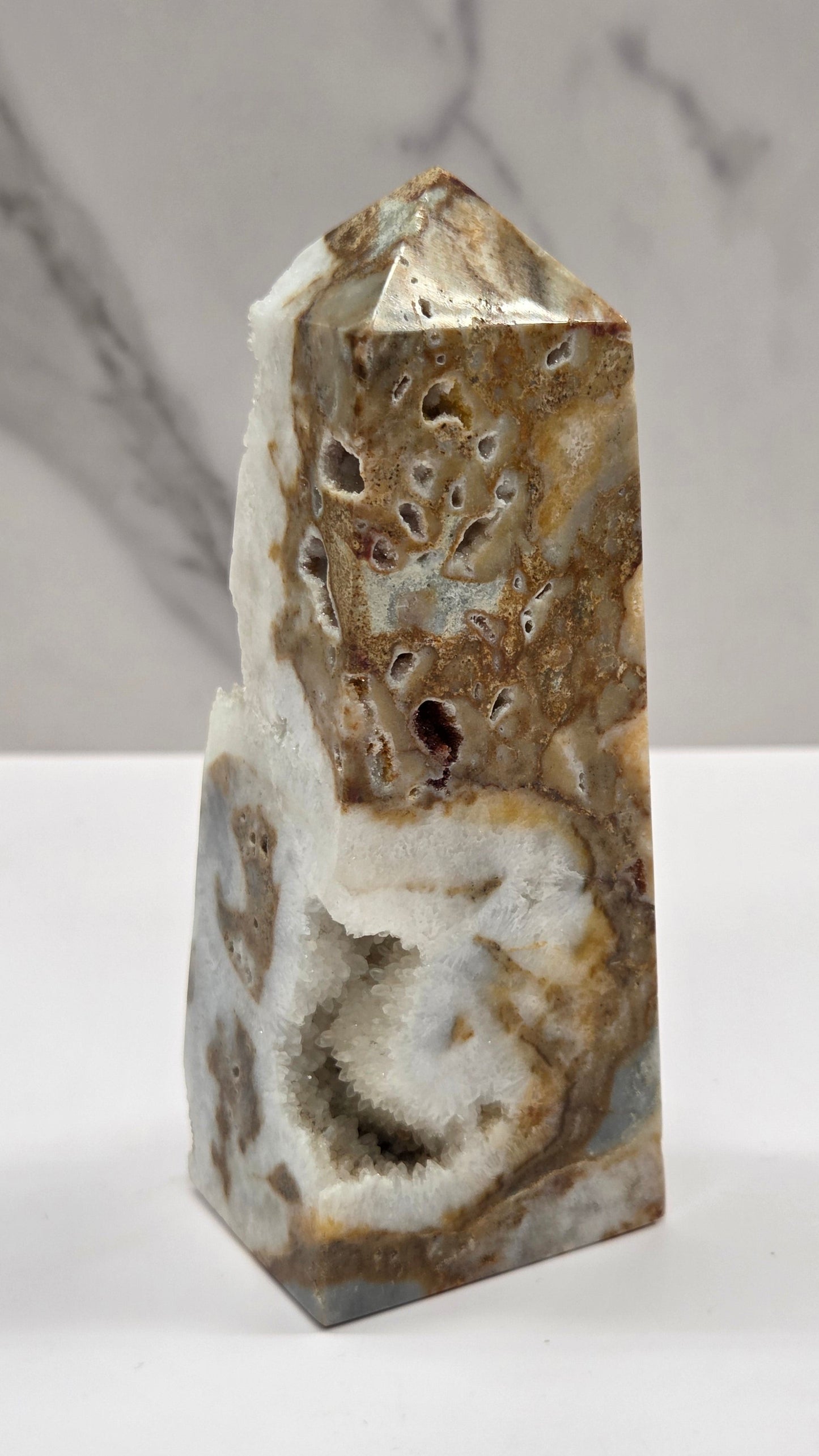 Drusy Quartz tower