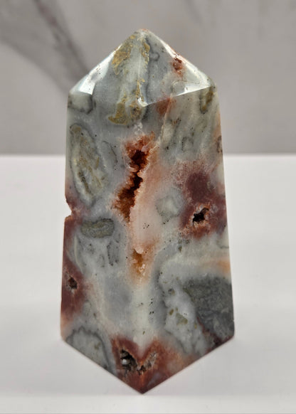 Red Drusy tower & freeform