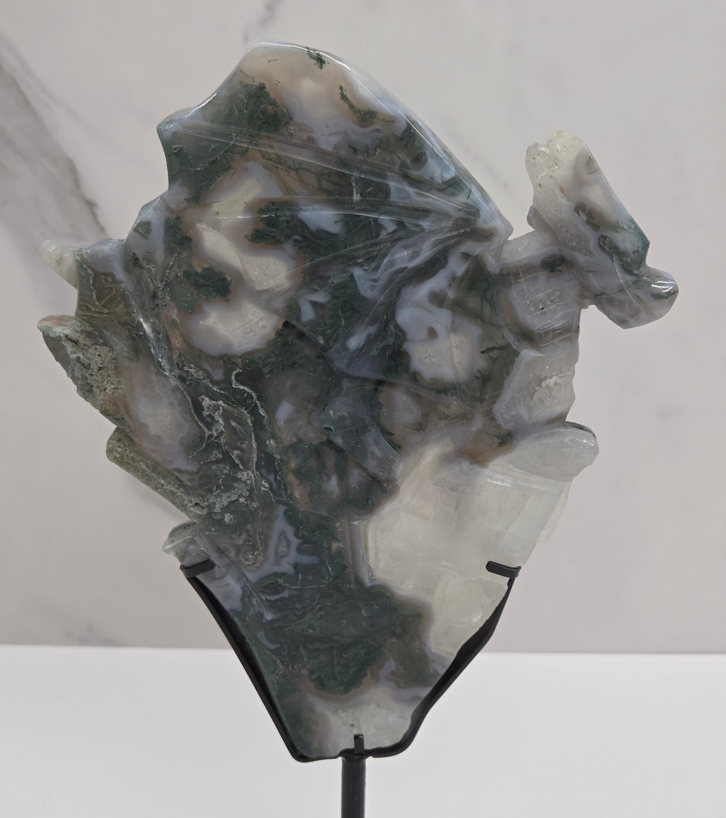 Moss Agate dragon