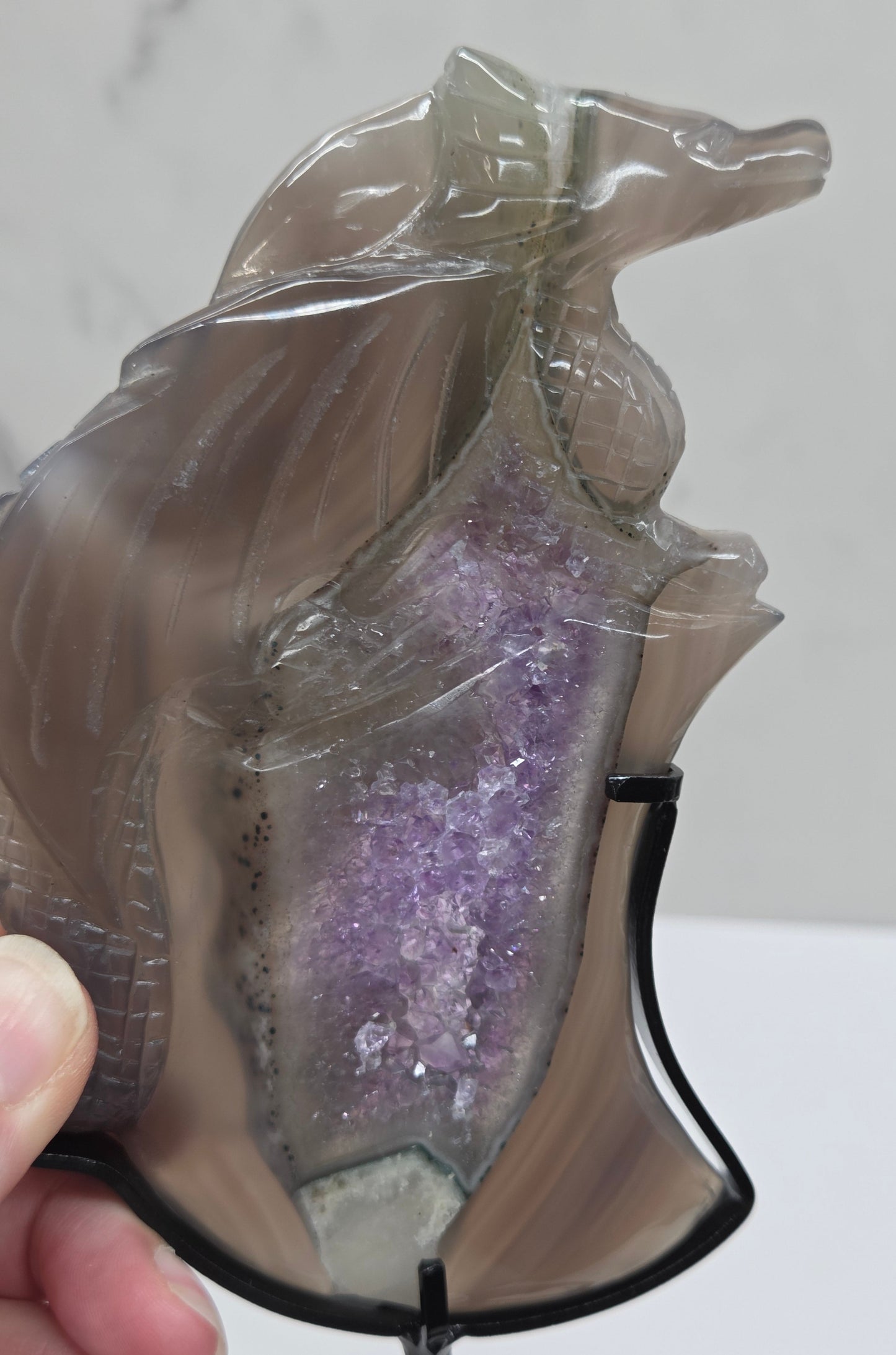 Drusy Agate dragon