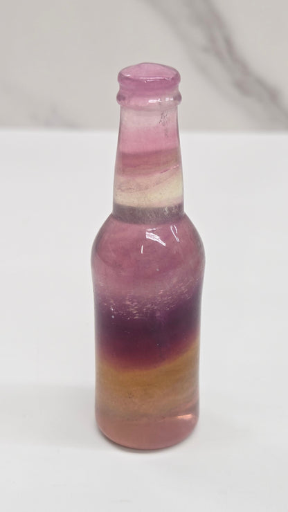 Fluorite beer bottle carving