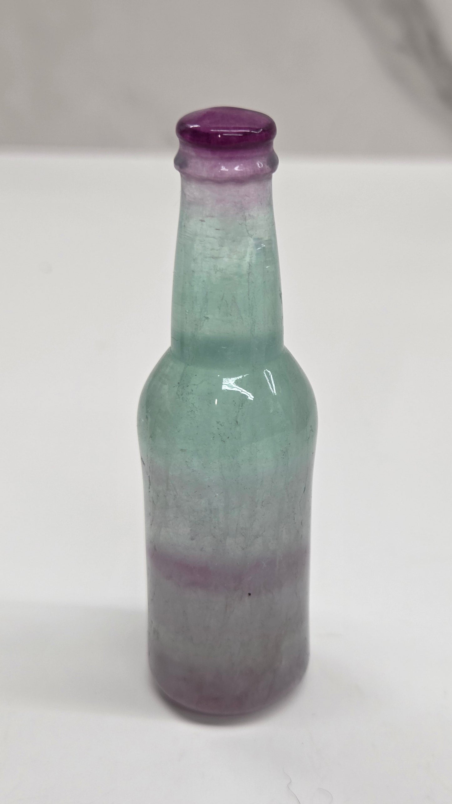 Fluorite beer bottle carving
