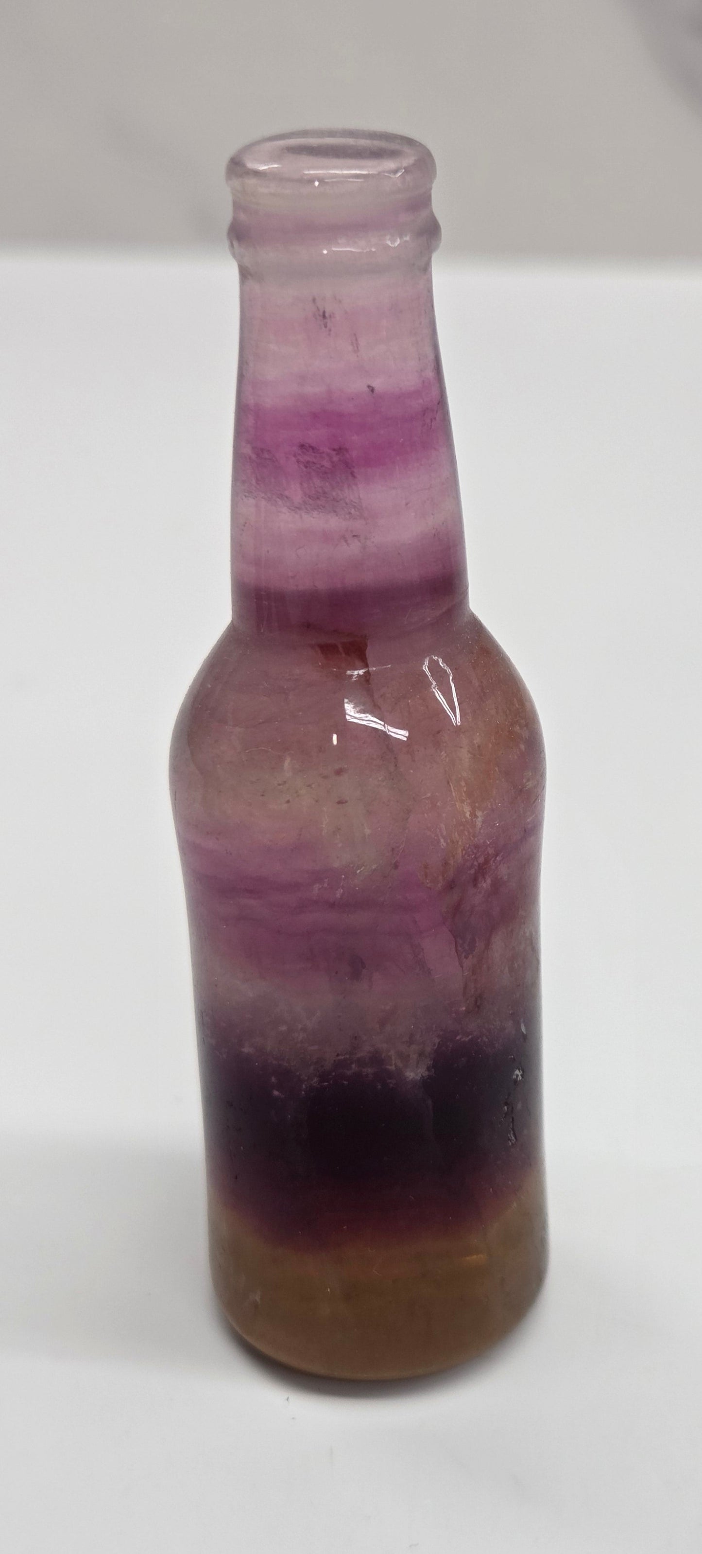 Fluorite beer bottle carving
